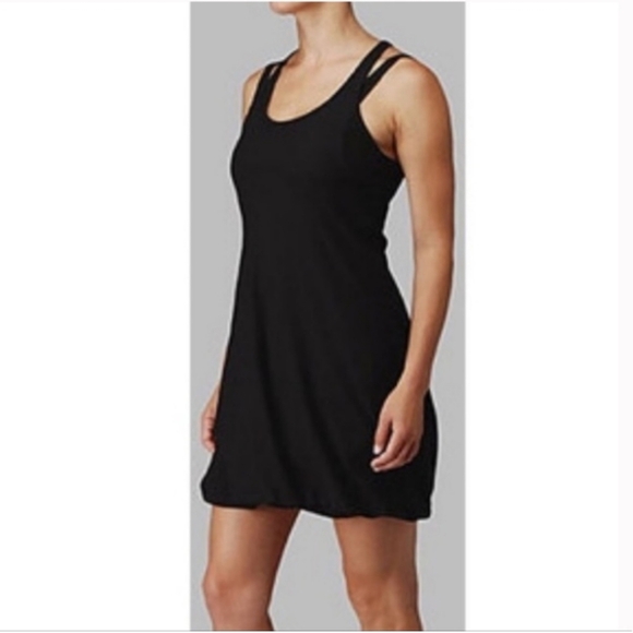 RARE Lululemon Reversible Double Layered Twist Bubble Dress, Black, Approx 0-2 - Picture 1 of 14